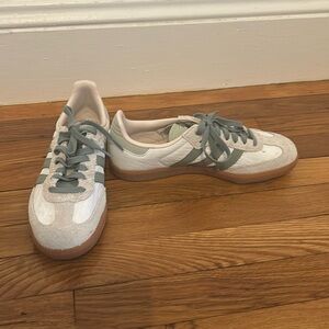 Adidas sage green sneakers, size 9